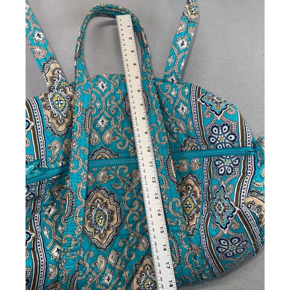 Vera Bradley Retired Totally Turquoise Small Original Duffel Bag - Picture 6 of 10